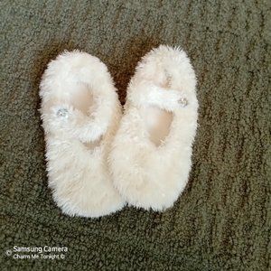White Fuzzy Slippers